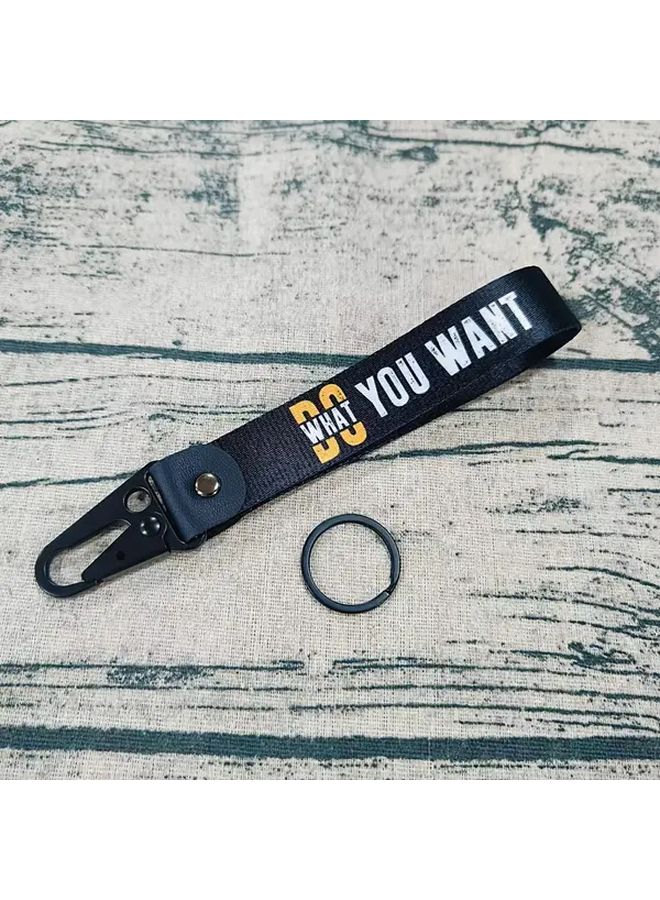 Black JDM Car Keychain Double Sided Heat Transfer Slogan Aluminum Alloy Gift - Image 5